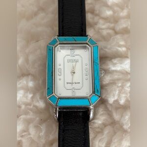 Ecclissi, Genuine Leather, Turquoise Watch